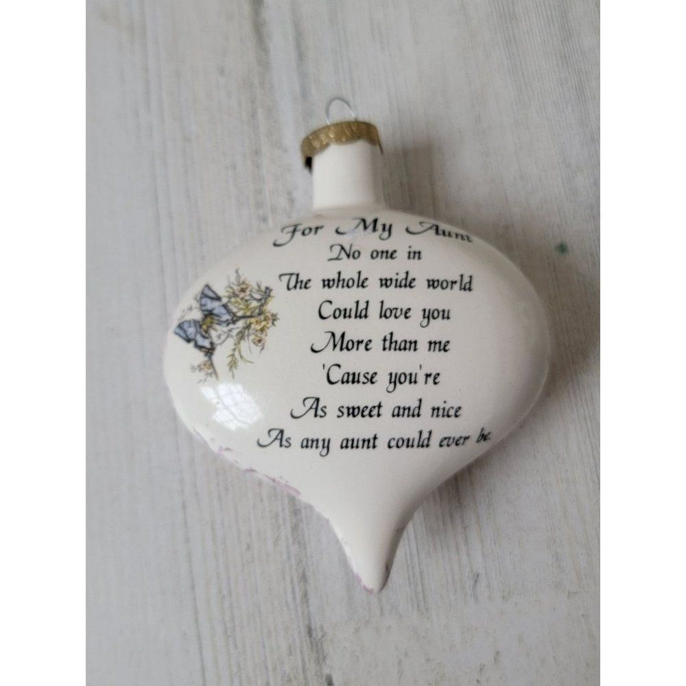 For‎ My aunt ceramic butterfly ornament Xmas decor